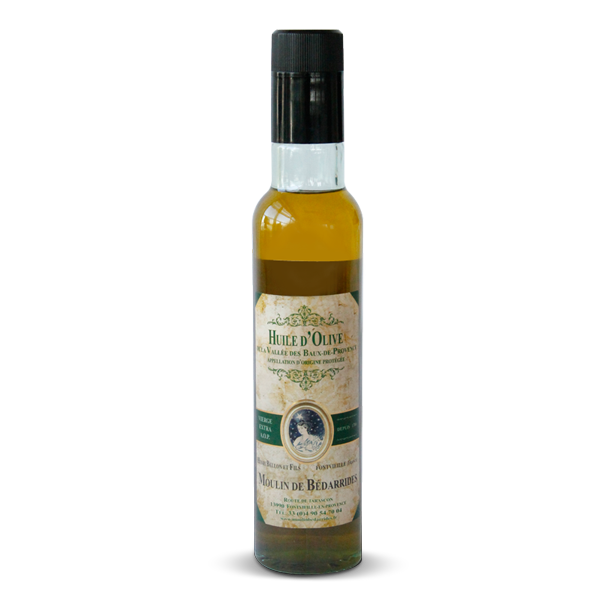 Bouteille de 25cL d'huile d’olive A.O.P. vierge extra de la vallée des Baux-de-Provence