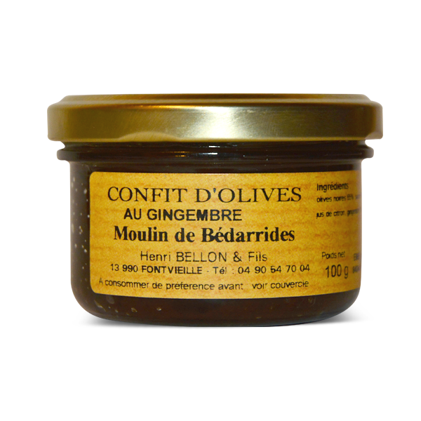 Confit d'olives au gingembre
