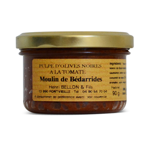Pulpe d'olives noires à la tomate - 90 g