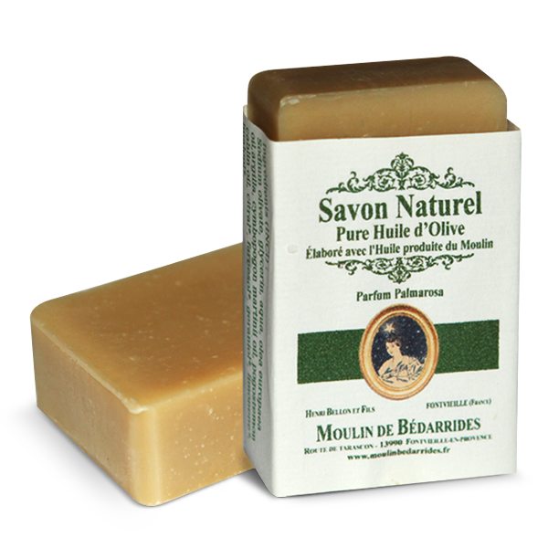 Savon Naturel 100% Pure Huile d'Olive - Parfum Palmarosa