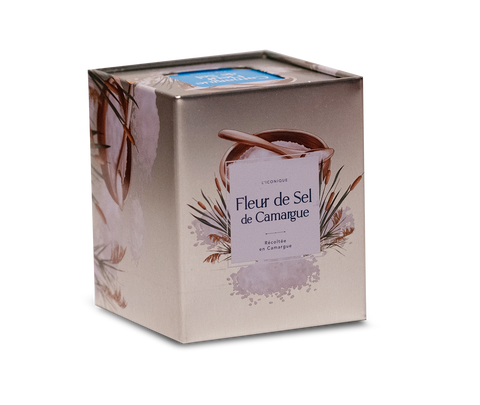 Fleur de sel de Camargue - Boîte cube métal 125 g