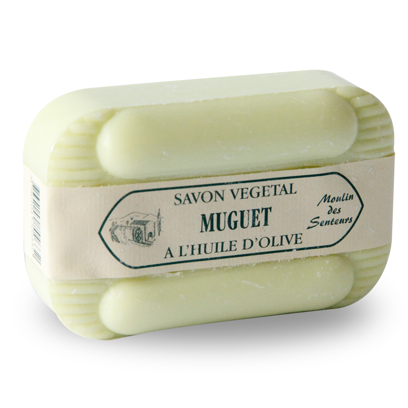 Savons de toilette purs végétaux Muguet - Pain de 250g à l'huile d'olive