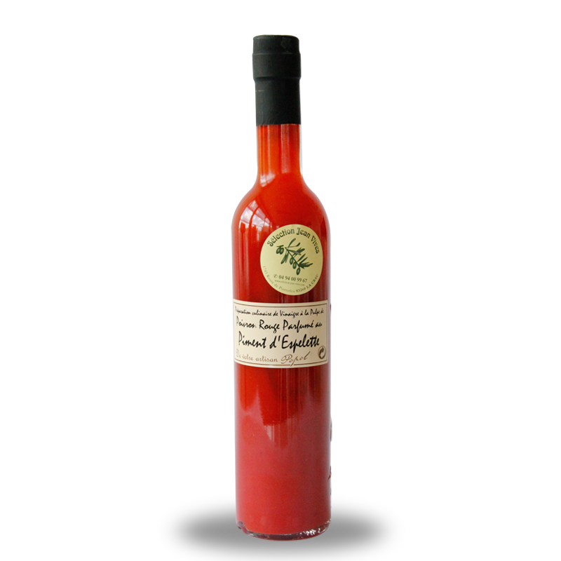 Vinaigre à la pulpe de tomate & poivron rouge parfumé au Piment d’Espelette